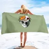 Skull Beach Handduk Lätt Terry Fabric Quick Dry Travel Absorberande SUPPE