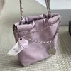 Zincir Kovalar Tasarımcı Çanta Ayna Kalitesi Mini Çöp Çanta Kadın Moda 22 Bags Zincir Çanta Tote Çanta Omuz Bag Lady Alışveriş Çanta 240315