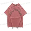 T-shirt maschile per bambini S Ghosts Oversize Men Thirt Tour Commemorative Stampato retrò sciolto Harajuku Equipaggio T-shirt Shor Slve T240411