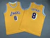 Men Youth Kids 8 24 Bean Bryant Retro Basketball Jerseys The Black Mamba Jersey Hardwood Vintage Classic Yellow Blue Purple vest Wear adult children