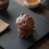 Purple Clay Tea Pet Boutique można podnieść, aby przyciągnąć bogactwo Divine Beasts Dragon Play