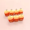 10pcs Mini French Frises Frises Resin Charms Pendre de nourriture mignonne pour les boucles d'oreille Cousquette de clés Faire des bijoux de bricolage