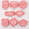 8pcs Love Theme Cookie Cutter Set Valentines Day Heart Enveloppe Biscuit Basteant Mansser Stamp pour Gift Mariage de la Saint-Valentin