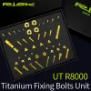 Risque 49pcs Kits à vis en alliage en titane pour Shimano Ultegra R8000 Bike Road Bike + frein + Frontrear Derilleurs Ti Bolts Set