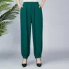 Women's Pants Primavera Estate Pantaloni Larghi Vintage Stampati Pendolari Elastici Alta Abbigliamento Femminile Tasche Moda Z59