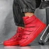 Casual Shoes 2024 Spring Men's High Top Red Board Sports White