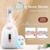 /Cool Face SteamerNano Ionic Facial Steamer Facial Deep Cleaning Humidifier Portable Handle for Facial SPA at Home or Salon 240409