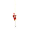 Decorazione per feste 2024 Ornamento di Natale Gift Scala di arrampicata elettrica Santaclaus con musica Merryschristmas Tree Decor.