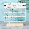 Display Stand met gaten voor oorbellen Hangers Bracebanden Sieraden Display Stud -oorbellen Holder Zwart Wit Jewelry Rack