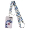 Симпатичная акула Lanyard для ключа идентификационной карты, ремни для тренажерного зала, ремни USB держатель значков DIY, шейный ремешок для подвесной веревки телефона аксессуары