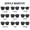 Gentle Monster Chanells Classic Brand Designer Women Fashion Fashion Elegant GM Sunglasses Men Vintage Sunage Sunglass Korea Lunettes de lunettes tendances OCULOS UV400 avec Case 262