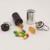 Pill Keychain Medicine Boîte Pill Pill Organisateur de distributeur de comprimés à étage d'eau Tail