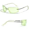 Solglasögon färgglada Y2K UV400 -skydd 2000 -talets punk wrap runt streetwear