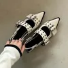 Slingback Shoes Gothic Chunky Heels Womens Pumps Rivet Street Style Medium Heel Punk Vintage Casual Sandals Spring Summer 2024 240407