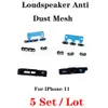 Joeestore 5set de 5set à prova de poeira em malha de microfone para iPhone x xr xs 11 12 Pro Max 6s 7 8 Plus Anti -Dust Net Grill Bracket Glue