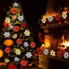 10 / 5pcs Décor de Noël Fleur artificielle Gold Ornm onsmas Ornements d'arbre Big Flower Heads for Home New Year Navidad Party Decor