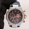 Luxo Parecendo totalmente assistir Iced para homens Mulher Top artesanato exclusivo e caro Mosang Diamond Watchs for Hip Hop Industrial luxuoso 58919
