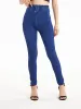 Cuhakci False Pocket Jeans Floral Print Stretchy Plus Size Jegging Women Pants Casual High midje Leggings Trouses S-3XL