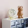 Vintage Metal Alarm Clock Creative Round Children's Electronic Desk Clock Bedside Table Alarm Clock Lysande kvartsklocka