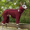 Köpek giyim yün giyim kış uzun boyunlu yaka alaska kızak sıcak yüksek dört ayaklı ceket