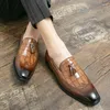 Chaussures décontractées hommes Gentleman masculin confortable en cuir breveté Mandons de gland