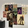 Abito mobile gundam dipinti di poster anime kraft carta classiche opere d'arte da parete stampe d'arredamento per la casa vintage regalo di compleanno per bambini camera per bambini