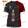 2023 Летняя новейшая мужская футболка бармена персонализированное имя 3D печатная футболка унисекс повседневная футболка представлена бармену DW211