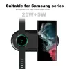 Laddare 2 i 1 20W trådlös laddare för Samsung S22 S21 iPhone 14 13 12 11 XS X 8 Fast Charging Pad för IWatch 8 7 SE Galaxy Watch 5 4 3