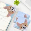 5D Rhinestones Mosaic Book Mark Cute Cat Paw DIY Diamond Art Bookmarks Craft Triangle for Beginner Adults Kids for Presents