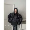 Mujer Down Parkas Winter Trendy Brand Little Devil Hipe Caplé Fashionable Fashionable Loose Corridor Pareja de mangas largas Instagram