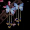 Hair Accessories 2PCS Lovely Fashion Vintage Tassel Mesh Butterfly Clips Gilr Hairpins Barrettes For Kid Headdress