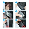 Protector de parachoques trasero de 2m para coche, Placa de goma, Embellecedor de tiras, Pegatinas para coche