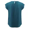 Kvinnors t-skjortor toppar mode casual t-shirt kortärmad rund hals fast färg sommar plus size grön tunic blus Basic y2k kläder