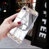 Strierse telefoonhoesje voor Samsung Galaxy S23 S24 S22 Ultra S21 plus S20 Fe A13 A23 A33 A53 A73 Bling Diamond Stand Mirror Cover