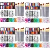 12 Color Face Paint Kit for Kid with Rainbow Paint Brush Template DIY Craft D5QC