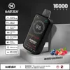 MESII Visual Visual Boxx 16000 Puffs Puff 16k Dlissant E Cigarettes avec batterie rechargeable en plein écran 20 ml Appareil stylo