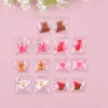Misture 14/10pcs/pacote Heart Bear Egg Cookies Candy Bag Charms Jóias pendentes Fazendo Craft DIY