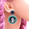 1Pair nieuw product CN Drop I Leer maar eerste koffie dubbele gezichten afdrukken trendy leraar cadeau acryl oorbellen sieraden voor vrouwen
