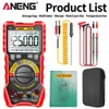 Aneng SZ20プロフェッショナルデジタルマルチメーターNCV AC/DC OHM HZ 25000カウントスマート電流メーターデジタルマルチメトロテスターツール