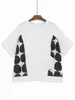 Women's T Shirts Fashion Dot Printed T-shirt Tre-D Pocket Patchwork Batwing Sleeve Contrast Color Loose Tees Spring 2024 TIDE XX22