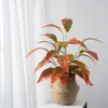 75cm 26大きな人工植物の葉トロピカルツリーフェイクマグノリアブランチプラスチックパームリーフフェーズモンステラホームガーデンの装飾