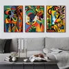African Art Abstract Black Women Plakaty i grafiki malowanie na płótnie Malowanie ścienne zdjęcie do nowoczesnego salonu Dekor Home Mural