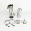 Nuovo set da 4 "(102 mm) Flange119 Gin Basket per Homebrew con cesto filtrante di V-1500ml, connettore 4"*4 "x2"*2 ", Distillazione del cesto gin
