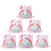 Felt Rainbow Crown Girl Birthday Party pannband 1: a 3: e födelsedagsfestdekorationer Kids Number Hat Baby Shower Unicorn Party