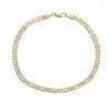 Anklets 4mm Mariner Link Chain Gold Color Anklet 9 10 11 Inches Cuban Ankle Bracelet For Women Men Waterproof Kirk223555550