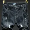 Jeans maschile grandi dimensioni 44 hiphop sciolti pantaloni in jeans larghi uomini per il tempo libero abbigliamento pantaloni cargo patchwork