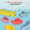 Bebek mermer için banyo oyuncakları DIY montajlı slayt pist banyo duş oyuncak topu yatak kaydırıcı su oyunları çocuk hediyesi