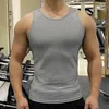 Mens Ribbed Knit Tank Tops Casual Solid Vests Sport Fitness Gym Fashion Tala Ribber Tankop Slim Sticked Vest Summer 240328