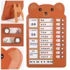 Niedliche Bären-Memo-Checkliste Board Kinder Selbstdisziplinie Punch Card Wall Hanging Wiederverwendbares Checklist Urlaub Zeitplan Memo Board