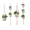 Tuinieren planten bonsai hangende mand handgemaakte macrame bloem pot geknoopte touw planten hanger bohemian balkon home tuin decor